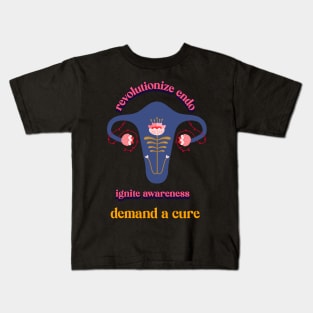 revolutionize endometriosis: ignite awareness, demand a cure Kids T-Shirt